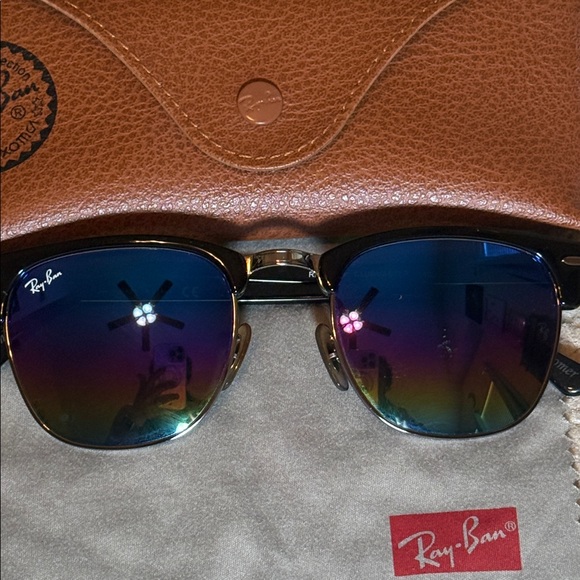 Ray-Ban Sunglasses with Blue and Purple Lenses - Picture 4 of 10